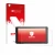 Front side of a product packaging with the brand logo upscreen. Next to it is the device Interphone RideSync Sync55 shown with