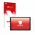 Front side of a product packaging with the brand logo upscreen. Next to it is the device HotLight HOTC101 10" shown with the c