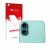 Front side of a product packaging with the brand logo upscreen. Next to it is the device Apple iPhone 16 (ONLY Camera Lens) sh