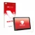 Front side of a product packaging with the brand logo upscreen. Next to it is the device Carpuride W712D 7" shown with the cor