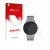 Front side of a product packaging with the brand logo upscreen. Next to it is the device Pireware Slim Smartwatch shown with t