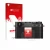 Front side of a product packaging with the brand logo upscreen. Next to it is the device Fujifilm X Half X-HF1 shown with the 