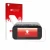 Front side of a product packaging with the brand logo upscreen. Next to it is the device TechniSat Digitradio 52 BT shown with