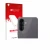 Front side of a product packaging with the brand logo upscreen. Next to it is the device Samsung Galaxy A57 5G (ONLY Camera Le