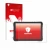 Front side of a product packaging with the brand logo upscreen. Next to it is the device DMD T880X 8" shown with the correspon