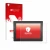 Front side of a product packaging with the brand logo upscreen. Next to it is the device WAGO Web Panel 400 762-3404 shown wit