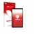 Front side of a product packaging with the brand logo upscreen. Next to it is the device Blackview Link 2 8.68" shown with the