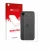 Front side of a product packaging with the brand logo upscreen. Next to it is the device Apple iPhone 17e (Back) shown with th