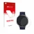 Front side of a product packaging with the brand logo upscreen. Next to it is the device Amazfit Active 3 Premium shown with t
