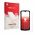 Front side of a product packaging with the brand logo upscreen. Next to it is the device Doogee Fire 5 Pro shown with the corr