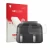 Front side of a product packaging with the brand logo upscreen. Next to it is the device Philips Airfryer 5000 Series NA551/00
