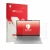 Front side of a product packaging with the brand logo upscreen. Next to it is the device Lenovo ThinkBook 14X shown with the c