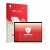 Front side of a product packaging with the brand logo upscreen. Next to it is the device Microsoft Surface Pro 13 2026 shown w