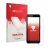 Front side of a product packaging with the brand logo upscreen. Next to it is the device Bluebird VF550 shown with the corresp