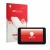 Front side of a product packaging with the brand logo upscreen. Next to it is the device QJ Motor SRT 900 SX shown with the co
