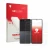 Front side of a product packaging with the brand logo upscreen. Next to it is the device Samsung Galaxy Z Flip 8 (Front+Back) 
