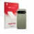 Front side of a product packaging with the brand logo upscreen. Next to it is the device Google Pixel 11 Pro XL (Back) shown w
