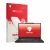 Front side of a product packaging with the brand logo upscreen. Next to it is the device MSI Cyborg 15 B13W shown with the cor