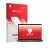 Front side of a product packaging with the brand logo upscreen. Next to it is the device Dell Pro Precision 5-Serie 14 shown w