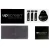 Components of the accessory set including cleaning and microfiber cloth.