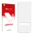 Front side of a product packaging with the brand logo upscreen. Next to it is the corresponding screen protector.