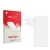 Front side of a product packaging with the brand logo upscreen. Next to it is the corresponding screen protector.