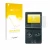 Front side of a product packaging with the brand logo upscreen. Next to it is the device Nintendo Gameboy Advance GBA SP shown