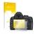 Front side of a product packaging with the brand logo upscreen. Next to it is the device Nikon D3000 shown with the correspond