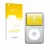Front side of a product packaging with the brand logo upscreen. Next to it is the device Apple iPod classic 160 GB (7th Gen.) 