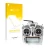 Front side of a product packaging with the brand logo upscreen. Next to it is the device FrSky Taranis X9D shown with the corr