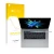 Front side of a product packaging with the brand logo upscreen. Next to it is the device Apple MacBook Pro 15" 2017 (ONLY Touc