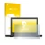 Front side of a product packaging with the brand logo upscreen. Next to it is the device Lenovo ThinkPad X270 shown with the c