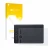 Front side of a product packaging with the brand logo upscreen. Next to it is the device Wacom Intuos Pro M (2017) shown with 