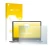 Front side of a product packaging with the brand logo upscreen. Next to it is the device Lenovo Yoga 530 shown with the corres