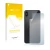 Front side of a product packaging with the brand logo upscreen. Next to it is the device Apple iPhone Xs Max (Back) shown with