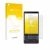 Front side of a product packaging with the brand logo upscreen. Next to it is the device BlackBerry Key2 LE shown with the cor