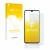Front side of a product packaging with the brand logo upscreen. Next to it is the device Samsung Galaxy A50 shown with the cor