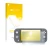 Front side of a product packaging with the brand logo upscreen. Next to it is the device Nintendo Switch Lite shown with the c