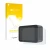 Front side of a product packaging with the brand logo upscreen. Next to it is the device Akaso V50X shown with the correspondi
