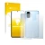 Front side of a product packaging with the brand logo upscreen. Next to it is the device Samsung Galaxy S20 (Front+Back) shown