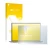 Front side of a product packaging with the brand logo upscreen. Next to it is the device Dell XPS 17 9700 touch shown with the