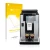 Front side of a product packaging with the brand logo upscreen. Next to it is the device DeLonghi PrimaDonna Soul ECAM610.55.S