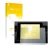 Front side of a product packaging with the brand logo upscreen. Next to it is the device Renault Zoe Easy Link 7" shown with t