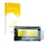 Front side of a product packaging with the brand logo upscreen. Next to it is the device Opel Corsa-e 2020 Infotainment System