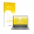 Front side of a product packaging with the brand logo upscreen. Next to it is the device LG gram 17'' 2021 shown with the corr