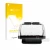 Front side of a product packaging with the brand logo upscreen. Next to it is the device Tefal OptiGrill Elite shown with the 