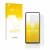 Front side of a product packaging with the brand logo upscreen. Next to it is the device Samsung Galaxy S21 FE 5G shown with t