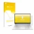 Front side of a product packaging with the brand logo upscreen. Next to it is the device HP Pavilion x360 (14-dyX) shown with 