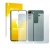 Front side of a product packaging with the brand logo upscreen. Next to it is the device Samsung Galaxy S22 Plus 5G (Front+Bac
