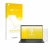 Front side of a product packaging with the brand logo upscreen. Next to it is the device Dell Latitude 3420 shown with the cor
